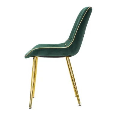KRZESŁO PARIS ZIELONE/ZŁOTE ZESTAW 2 SZT 51X59X79 cm